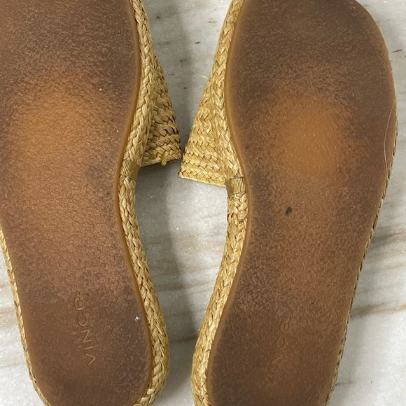 Vince sandals raffia slide mule sz 6 Natural Woven - Picture 5 of 7